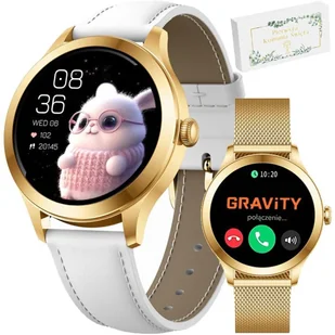 Gravity T25 white/gold Zegarek dziecięcy - Smartwatch - miniaturka - grafika 1