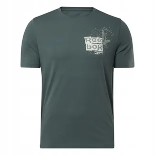 REEBOK - T-SHIRT MĘSKI - GS REEBOK NEIGHCORHOOD SS HM6253 ZIELONY - Koszulki męskie - miniaturka - grafika 1