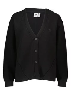 Swetry damskie - adidas Kardigan w kolorze czarnym - grafika 1
