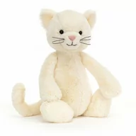 Maskotki i pluszaki - Jellycat MASKOTKA PLUSZOWA Kremowy Kot Bashful z czarnymi wąsami - 31 cm BAS3KIT - miniaturka - grafika 1