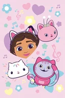 Koce i narzuty dla dzieci - Koc Polarowy 100x150 Koci Domek Gabi Muzyczny Motyw - miniaturka - grafika 1