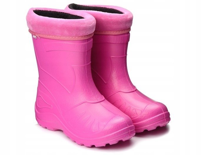 BEFADO kalosze dziecięce lekkie piankowe rozmiar 27 różowe ocieplane