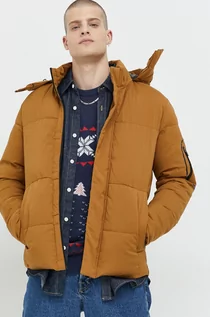 Kurtki męskie - Jack & Jones kurtka męska kolor brązowy zimowa - grafika 1