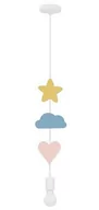 Lampy sufitowe - HEART CS LAMPA WISZĄCA 1X20W E27 IQ KIDS RÓŻOWY+NIEBIESKI+BIAŁY - miniaturka - grafika 1
