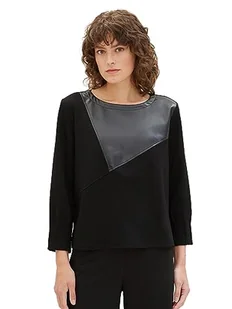 TOM TAILOR T-shirt damski, 14482 – Deep Black, L - Koszulki i topy damskie - miniaturka - grafika 1