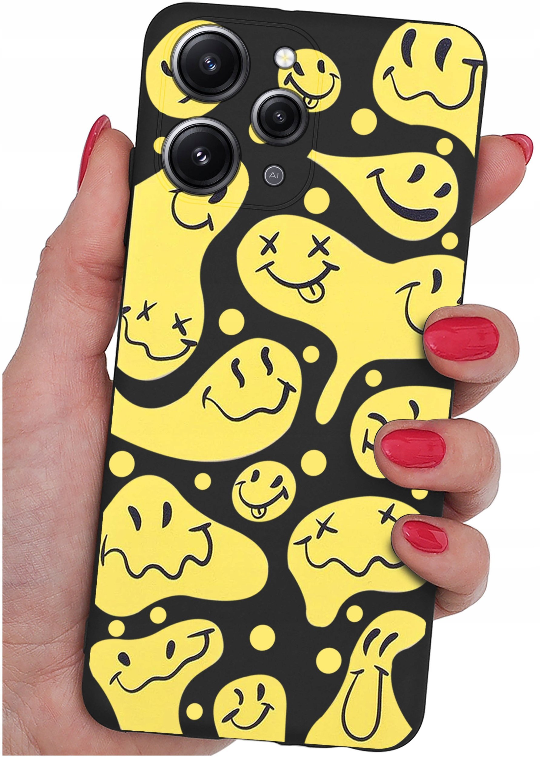 Etui do Xiaomi Redmi 12 4G WZORYSILIKONOWE MATT CASE + SZKŁO 9H