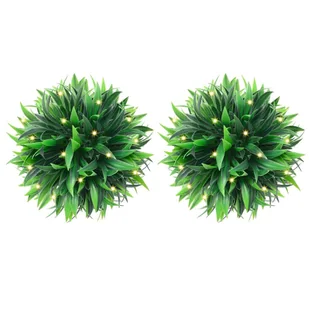 vidaXL Sztuczne kule bukszpanowe z diodami LED 4 szt. Zielone 15 cm - Sztuczne kwiaty - miniaturka - grafika 1