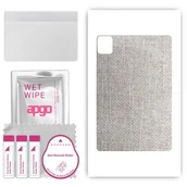 Akcesoria do tabletów i e-booków - folia naklejka skórka strukturalna na TYŁ do Apple iPad Pro 11 5 gen. 2024 - Tkanina Denim Szary - apgo SKINS - miniaturka - grafika 1