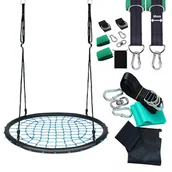 Huśtawki - Huśtawka Bocianie Gniazdo Z Pianką 100Cm + Pasy - miniaturka - grafika 1