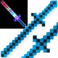 Klocki - MIECZ ŚWIECĄCY Z GRY MINECRAFT DUŻY DŁUGI DŹWIĘKI 61CM PIXEL PODŚWIETLANY - miniaturka - grafika 1