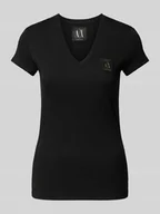 Koszulki i topy damskie - T-shirt z naszywką z logo - miniaturka - grafika 1