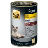 Mokra karma dla kotów - SELECT GOLD Pure Senior Pasztet Kurczak 24x400 g - miniaturka - grafika 1