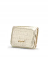 Portfele - Portfel Damski Mały PUCCINI Skóra Ekologiczna Złoty Na Zatrzask BLP730-6E - miniaturka - grafika 1