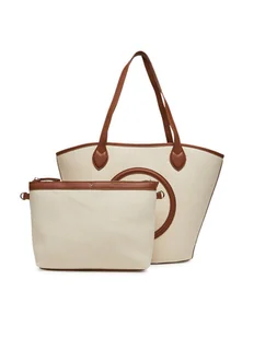 Valentino Torebka VBS7QO02CAN Beżowy - Torebki damskie - miniaturka - grafika 1