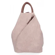 Torebki damskie - Miejski Plecak Damski firmy Hernan HB0137-1 Pudrowy Róż - miniaturka - grafika 1