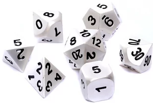 Rebel Komplet kości RPG Metal Matowe srebro - Akcesoria do gier planszowych - miniaturka - grafika 1