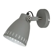 Lampy ścienne - Kinkiet Franklin 1 x 60 W E27 szary/nikiel (MB-HN5050-1-GR+S) - miniaturka - grafika 1