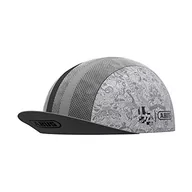 Czapki damskie - ABUS Czapka Race Cap – stylowa czapka z daszkiem – ochrona przed słońcem, owadami i potem – pasuje pod kask rowerowy – dla kobiet i mężczyzn – biała/szara ze wzorem, rozmiar M - miniaturka - grafika 1