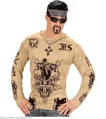 Stroje karnawałowe - Widmann Tatuaż T-Shirt dla dorosłych przezroczysty-czarna, x-large, czarny - miniaturka - grafika 1