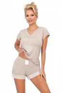 Piżamy damskie - Donna Simply 1/2 beżowa Piżama damska - miniaturka - grafika 1