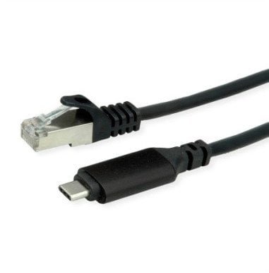 Konwerter kabla ROLINE USB 3.2 Gen 2 na Gigabit Ethernet, czarny, 1 m 12.02.1165