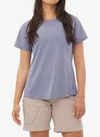 Koszulki i topy damskie - Koszulka damska Salomon Outline S/S Tee - blue granite - miniaturka - grafika 1