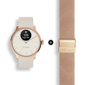 Smartwatch - Withings ScanWatch Light 37mm rose gold + bransoleta milanese - miniaturka - grafika 1