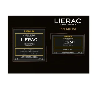 Lierac Premium zestaw jedwabisty krem przeciwzmarszczkowy + re-fill kremu - Zestawy kosmetyków damskich - miniaturka - grafika 1