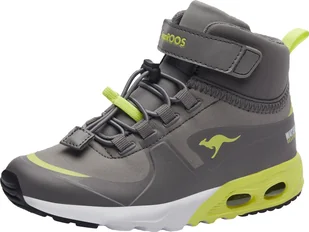 KangaROOS KX-Hydro High-Top Kids Uni Trampki wodoodporne szary/żółty , Rozmiar buta:34 EU - Koszulki i topy damskie - miniaturka - grafika 1