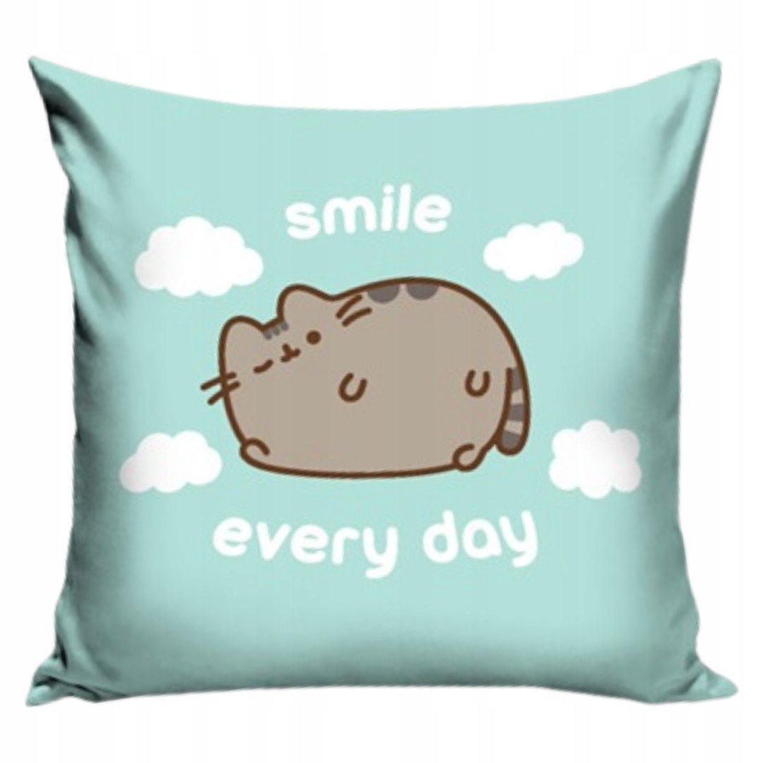 Poszewka Pusheen Licencyjna Miętowa z Kotkiem Dekoracyjna do Pokoju
