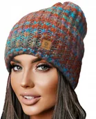 Czapki damskie - Zimowa Czapka Przytulna CIEPŁA Woolk PALOMA - miniaturka - grafika 1