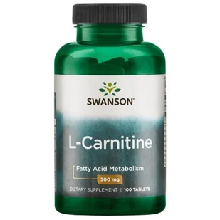 SWANSON Health Products L-Karnityna 500 mg 100 tabletek - Suplementy naturalne - miniaturka - grafika 1