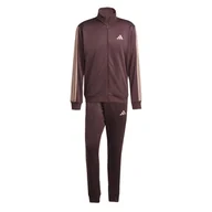 Dresy męskie - Męski Dres ADIDAS M 3S FT TT TS JI8872 – Bordowy - miniaturka - grafika 1