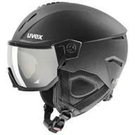 Kaski narciarskie - Uvex Instinct Visor, kask narciarski z wizjerem, czarny - miniaturka - grafika 1