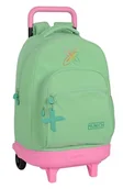 Plecaki - Safta MUNICH PISTACHO duży plecak na kółkach, kompaktowy, zdejmowany, idealny dla dzieci w różnym wieku, wygodny i wszechstronny, jakość i wytrzymałość, 33 x 22 x 45 cm, kolor, Pistacjowy zielony, - miniaturka - grafika 1