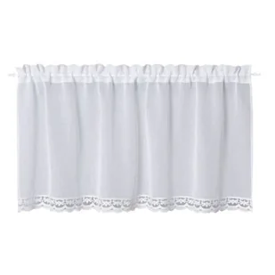 Firanka zazdrostka Zola 60 x 150 cm z koronką biały - Firany - miniaturka - grafika 1