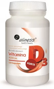 MEDICALINE Aliness Witamina D3 forte 4000 j.m x 120 kaps - Witaminy i minerały - miniaturka - grafika 1