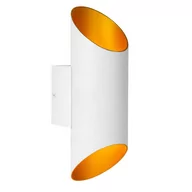 Lampy ścienne - Lucide LAMPA ścienna QUIRIJN 09233/01/31 metalowa OPRAWA tuba kinkiet biały złoty 09233/01/31 - miniaturka - grafika 1