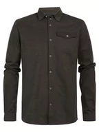 Koszulki męskie - Petrol Industries Men Shirt Long Sleeve Uni Koszulka męska, Hunter Green, M - miniaturka - grafika 1