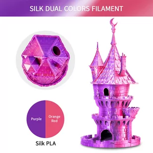 ERYONE Dual Color Silk PLA Filament 1kg - Orange Red - Filamenty i akcesoria do drukarek 3D - miniaturka - grafika 4