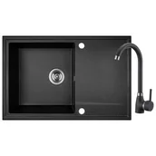 Zlewozmywaki z baterią - Zlewozmywak KUCHINOX Hunter SBUA711T Czarny + bateria - miniaturka - grafika 1