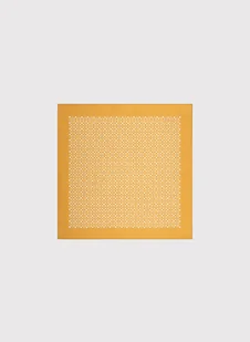 Żółta poszetka w geometryczny wzór - Dodatki do ubrań - miniaturka - grafika 1