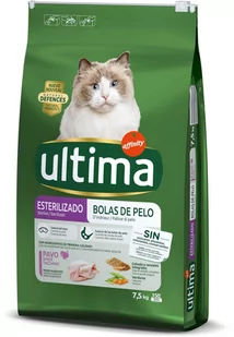 Ultima Cat Sterilized Hairball, indyk - 7.5 kg Dostawa GRATIS! - Sucha karma dla kotów - miniaturka - grafika 1