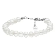 Bransoletki - Klasyczna bransoletka perły hodowlane, stal szlachetna - Manoki - miniaturka - grafika 1