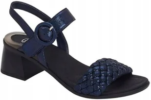 Scholl Sandały Damskie Granatowe Z Połyskiem Sprzączka 38 C_a - Sandały damskie - miniaturka - grafika 1