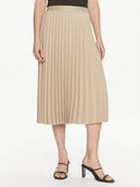 Spódnice - Tommy Hilfiger Spódnica plisowana Fluid WW0WW41793 Beżowy Regular Fit - miniaturka - grafika 1