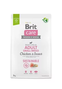 Brit Care Dog Sustainable Adult Small Chicken&Insects 3kg - Sucha karma dla psów - miniaturka - grafika 1