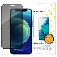 Szkła hartowane na telefon - Wozinsky Privacy Glass szkło hartowane do iPhone 12 Pro / iPhone 12 z filtrem Anti Spy prywatyzujące - miniaturka - grafika 1