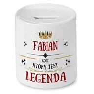 Skarbonki - Skarbonka Dla Fabiana na Urodziny na Prezent z Nadrukiem ze Zdjęciem + Opakowanie na prezent (wzór 01) - miniaturka - grafika 1