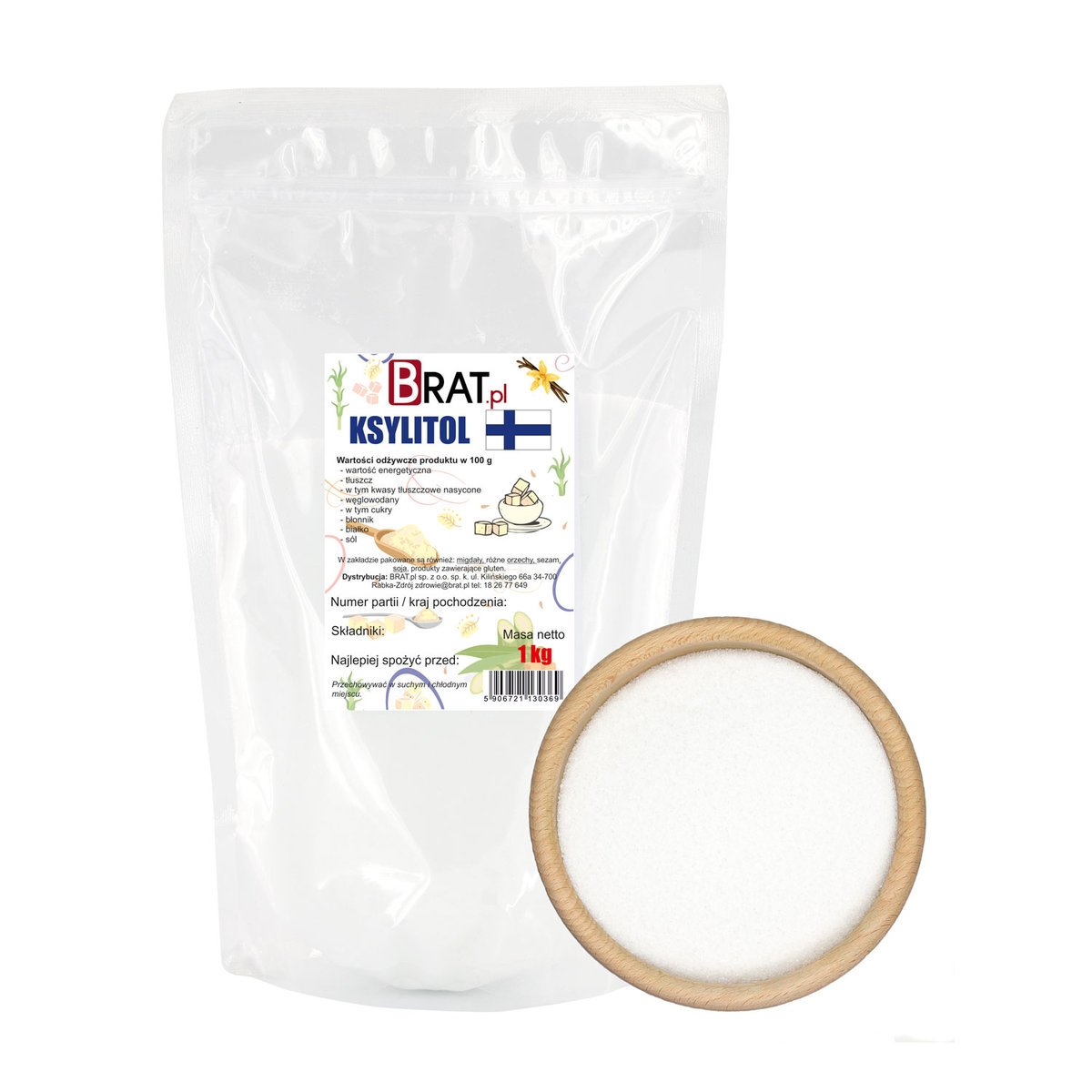 KSYLITOL FIŃSKI 1 kg - BRAT